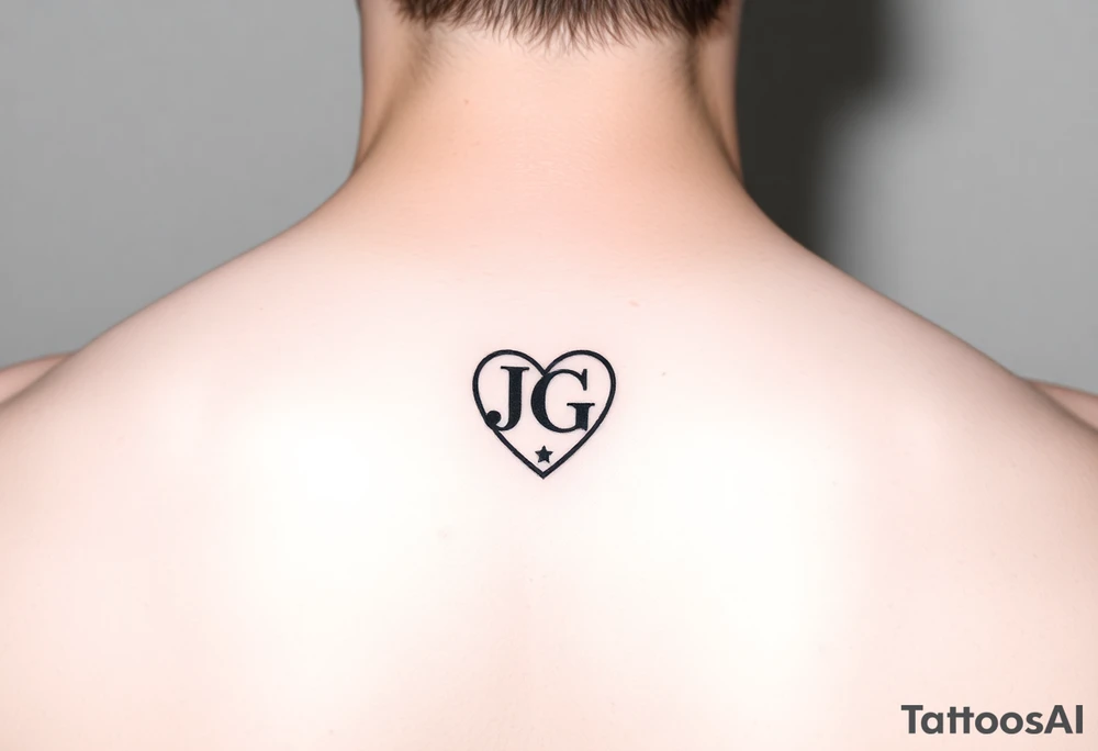 intials JG heart tattoo idea