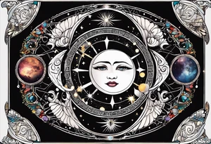 Astrology, Gemini, Natal Chart, angelic, soul mates, vision, planetary, ying yang, the moon, third eye, mystical
armband tattoo idea