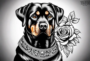 Cool Rottweiler tattoo idea