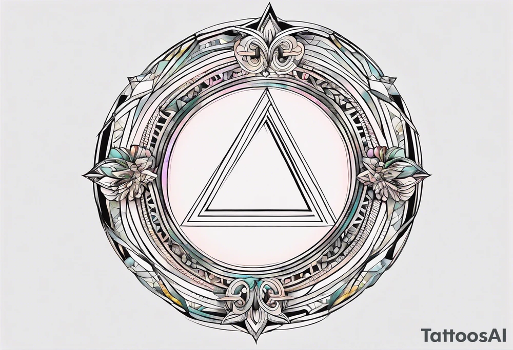 letter delta inside a circle, subtle, girly, simplistic tattoo idea