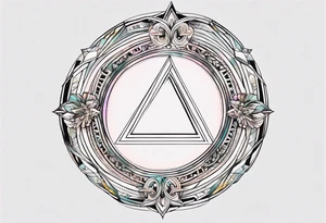 letter delta inside a circle, subtle, girly, simplistic tattoo idea