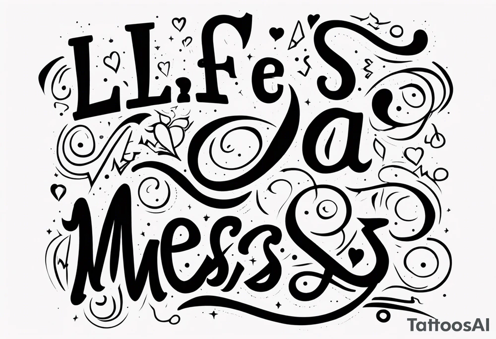 Life’s a mess tattoo idea