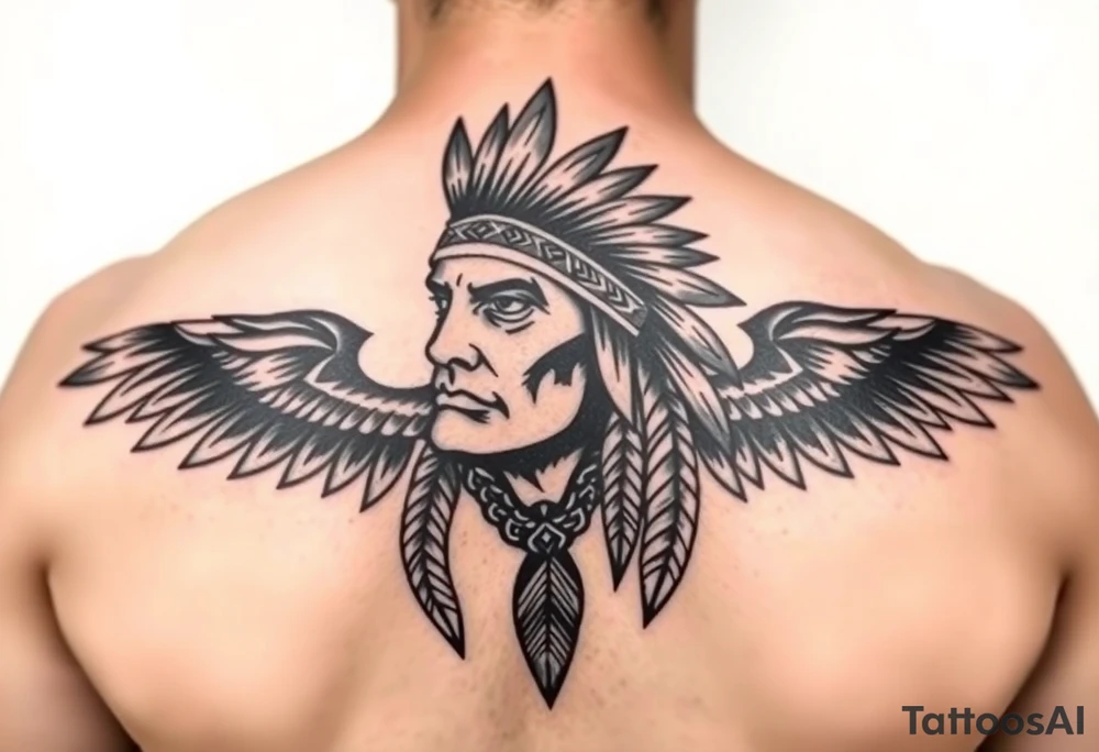 Native cherokee tribal for shoulder tattoo idea