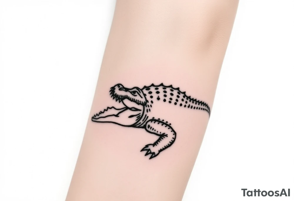 crocodile tattoo tattoo idea