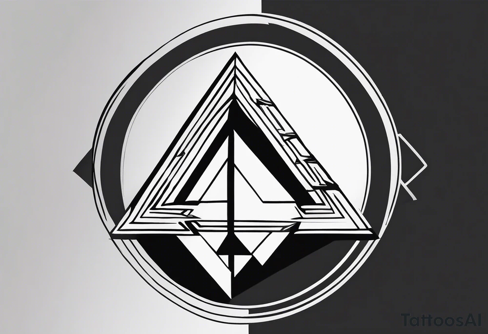 The valknut symbol attached to a wolf. tattoo idea