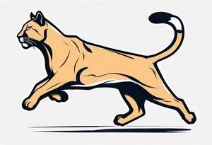 puma running tattoo idea