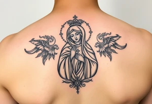 Russian orthodox tattoo icon Madonna of kazan tattoo idea