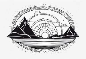 Segundo sol minimalista tattoo idea