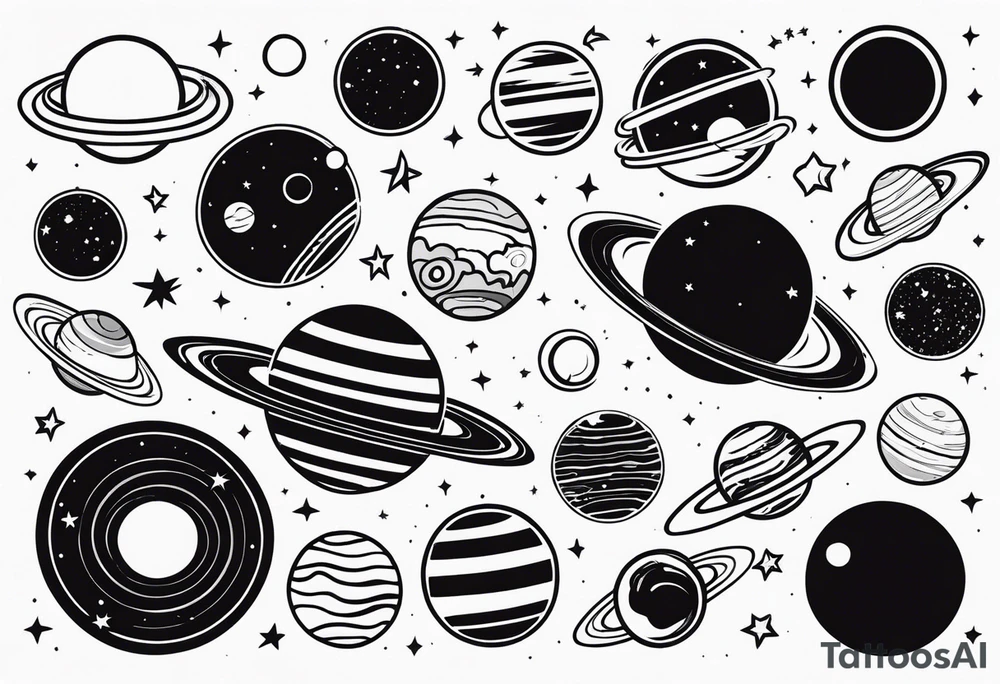 A solar system tattoo idea