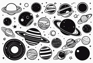 A solar system tattoo idea