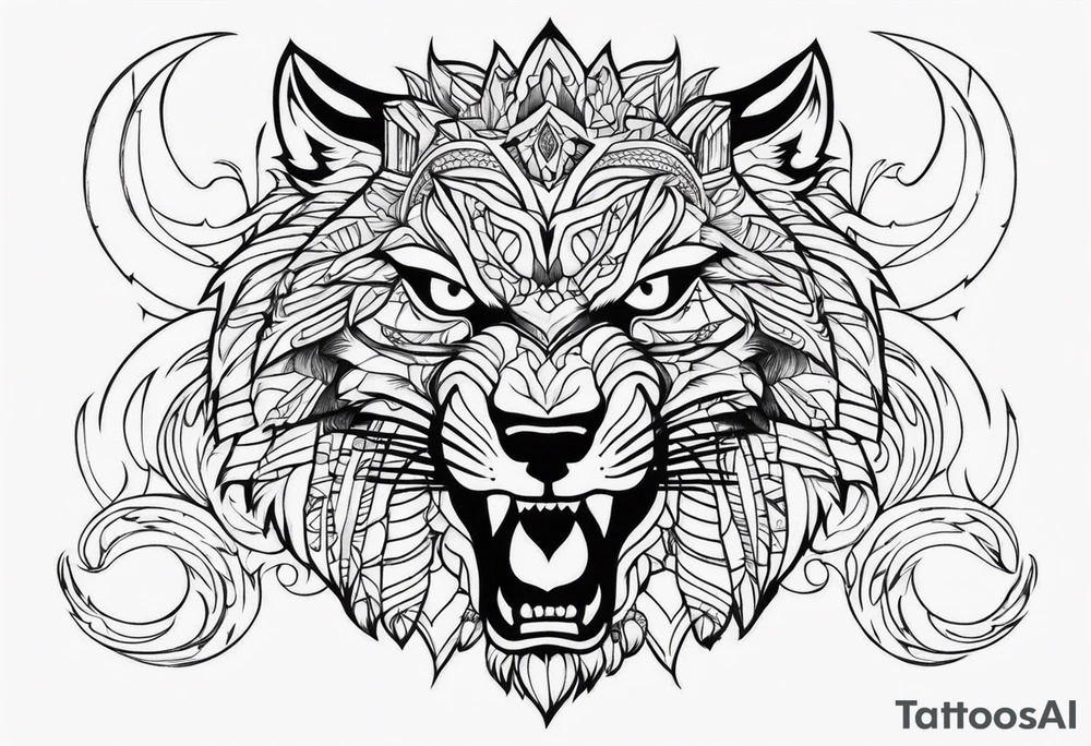 Angry animal tattoo idea