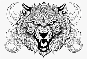 Angry animal tattoo idea