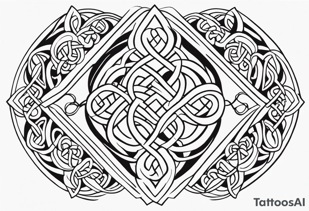 Variation of the celtic symbol of sisterhood that has a delicate floral pattern tattoo idea