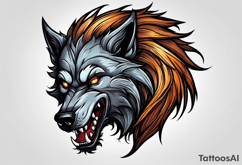 Would like a werewolf tattoo tattoo idea