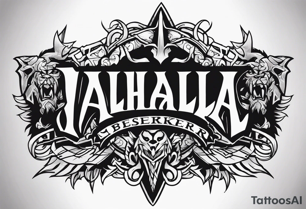 Valhalla berserker tattoo idea