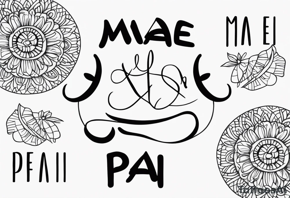 Mãe é pai tattoo idea