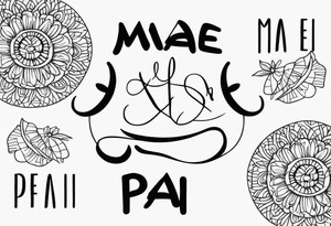 Mãe é pai tattoo idea