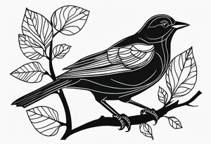 Create a blackbird that does not look similar to all the other blackbirds you’ve created tattoo idea