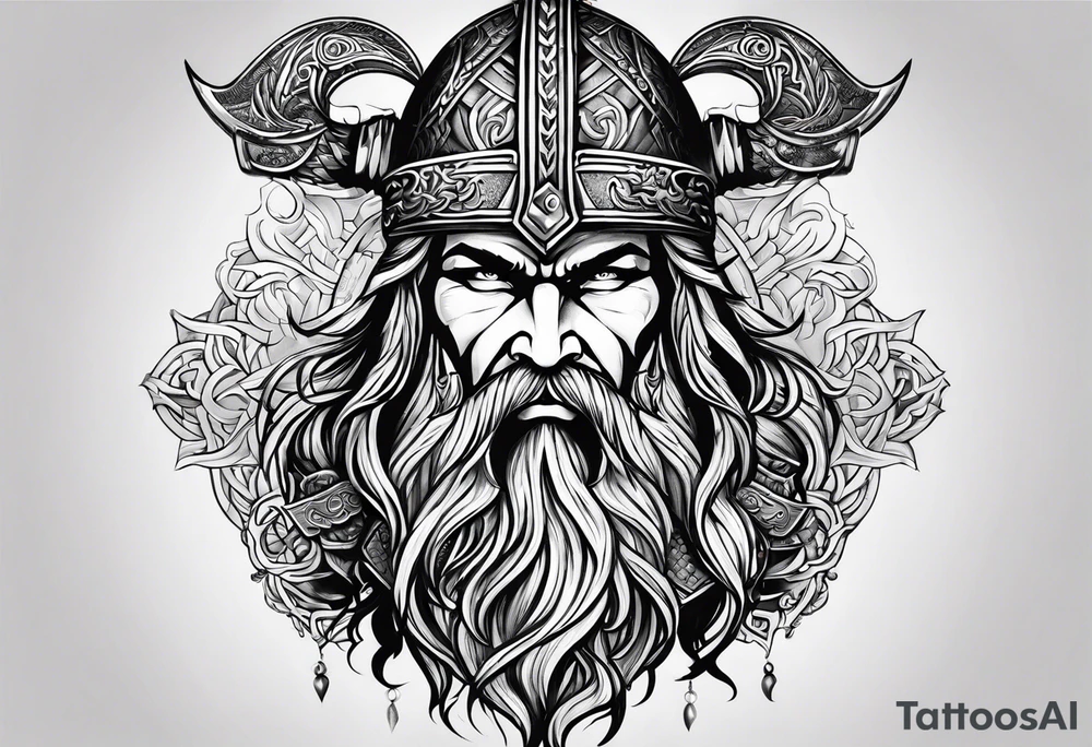 Valhalla viking  gods tattoo idea