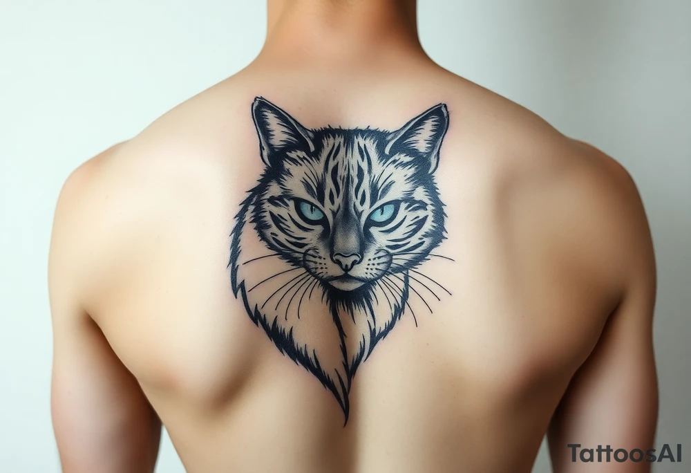 black cat tattoo idea