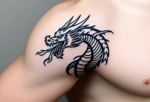 dragon breathing fire tattoo idea