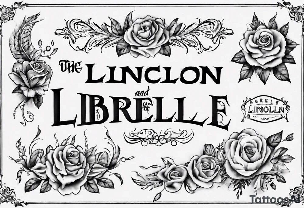The name Lincoln and the name Brielle tattoo idea