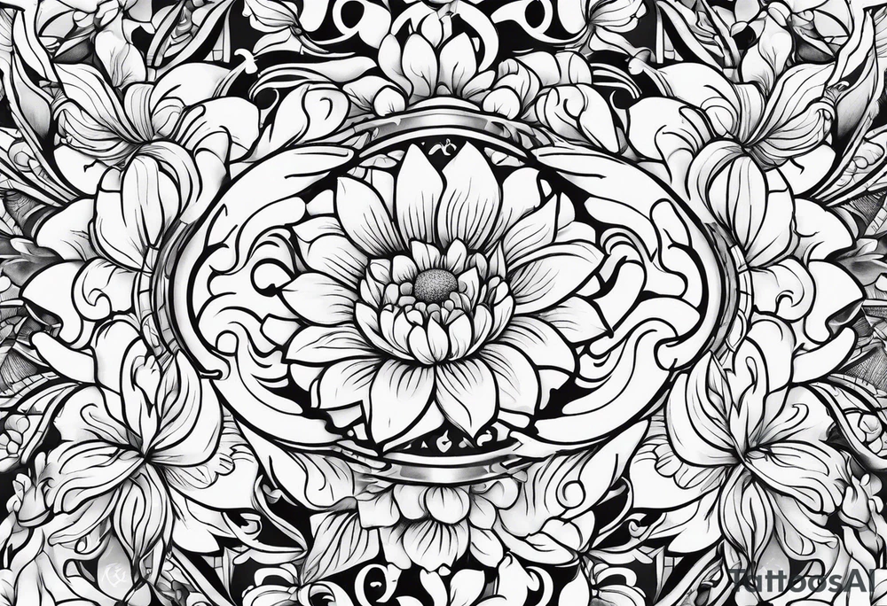 Flowers and fairies tattoo idea