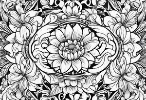 Flowers and fairies tattoo idea