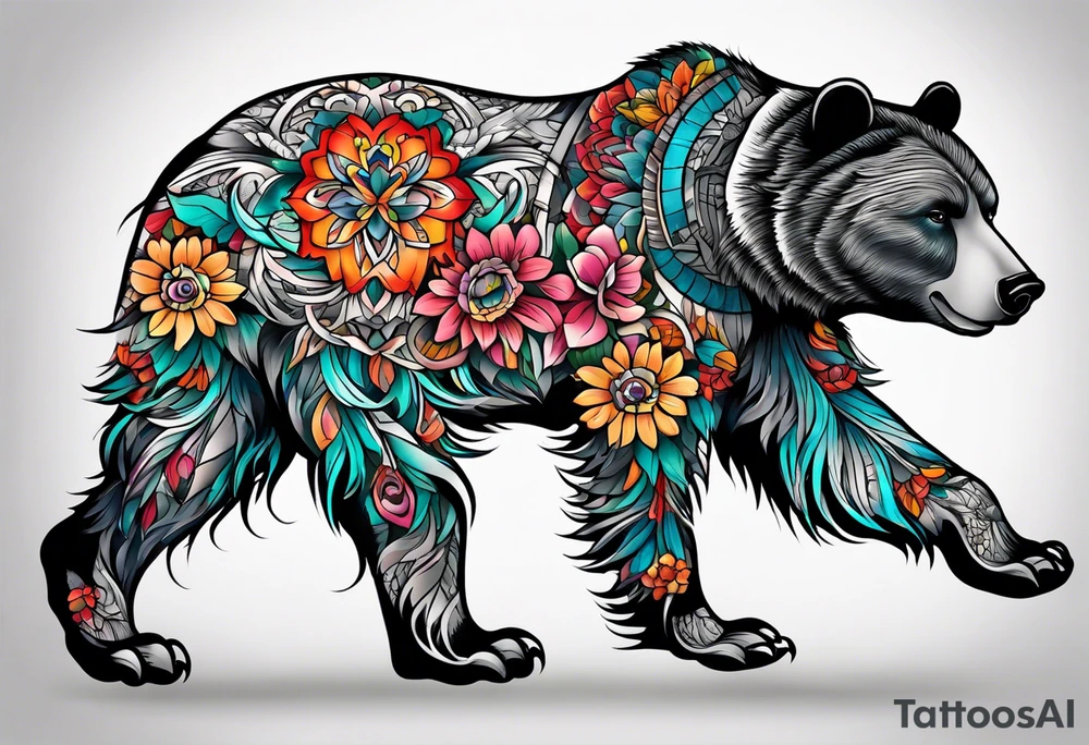 Dancing bear tattoo idea