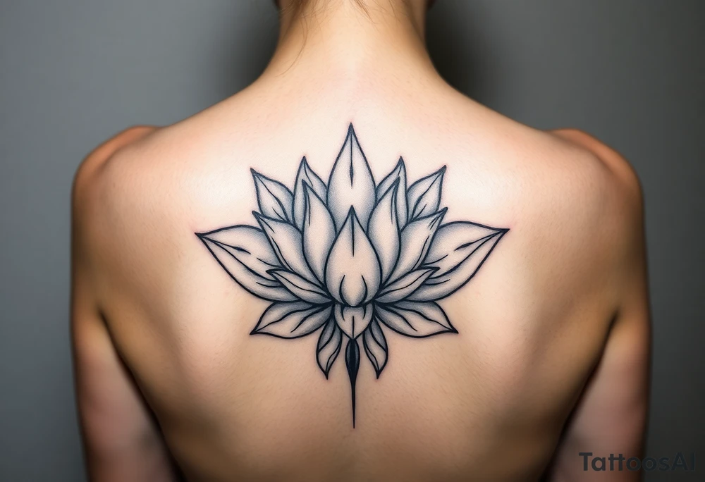 lotus flower frost tattoo idea