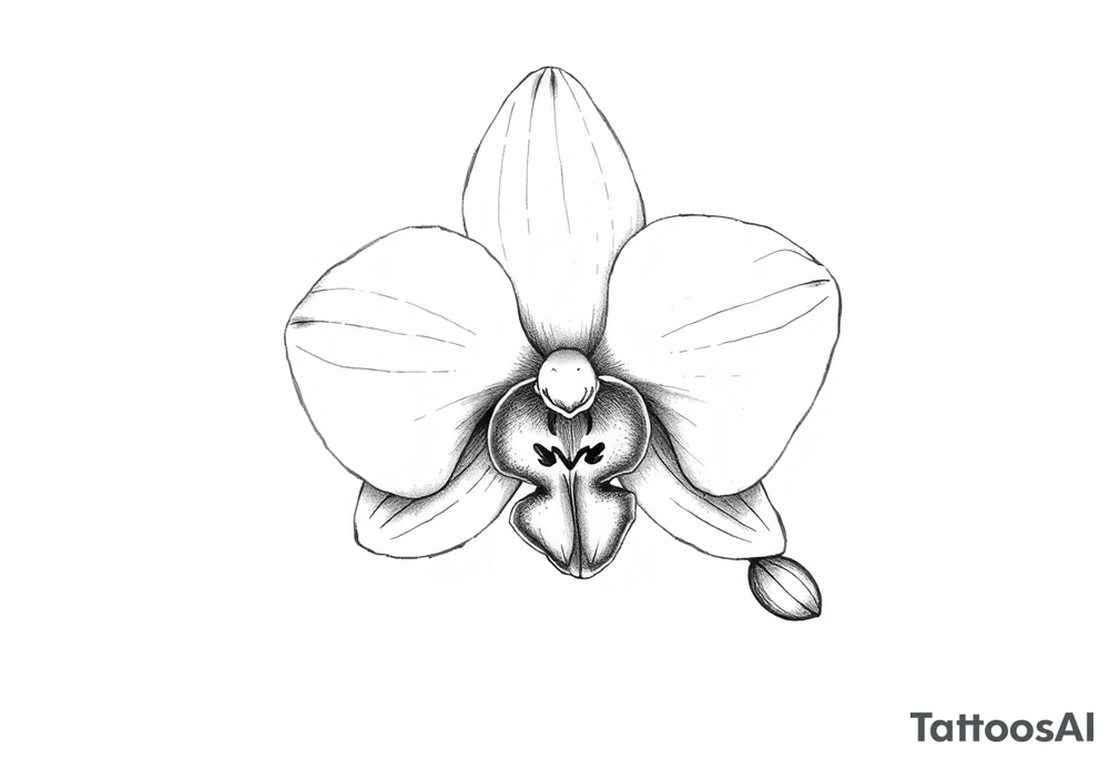 Small orchid tattoo idea