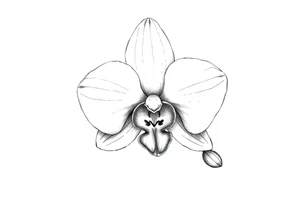 Small orchid tattoo idea