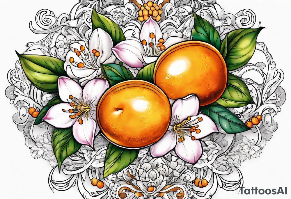 Azaleas and kumquats for sternum. tattoo idea