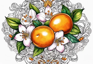 Azaleas and kumquats for sternum. tattoo idea