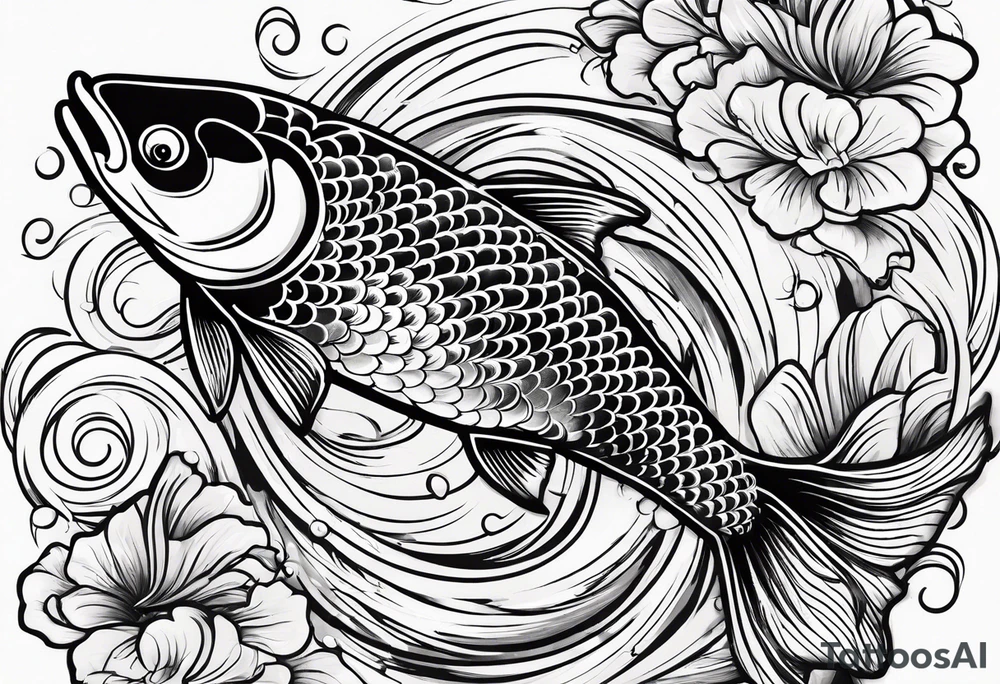 koi fish tattoo idea