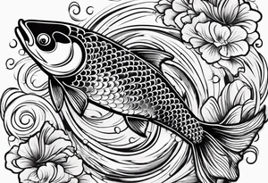koi fish tattoo idea