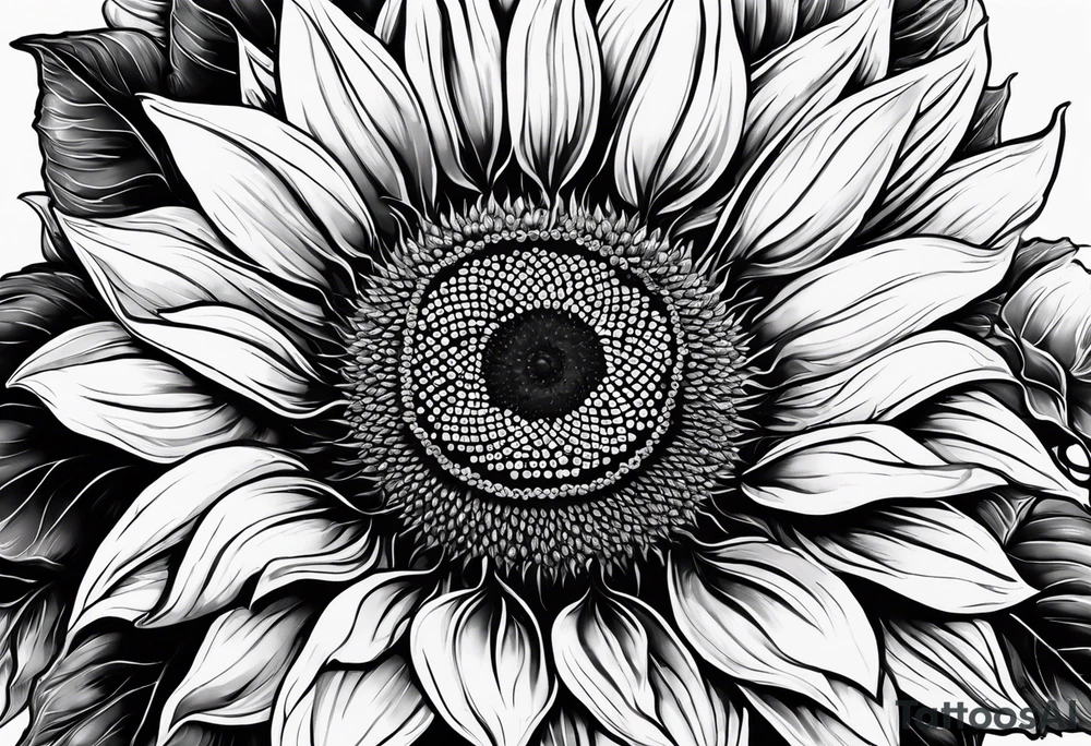 A Sunflower with the letters KJMG on the stern tattoo idea