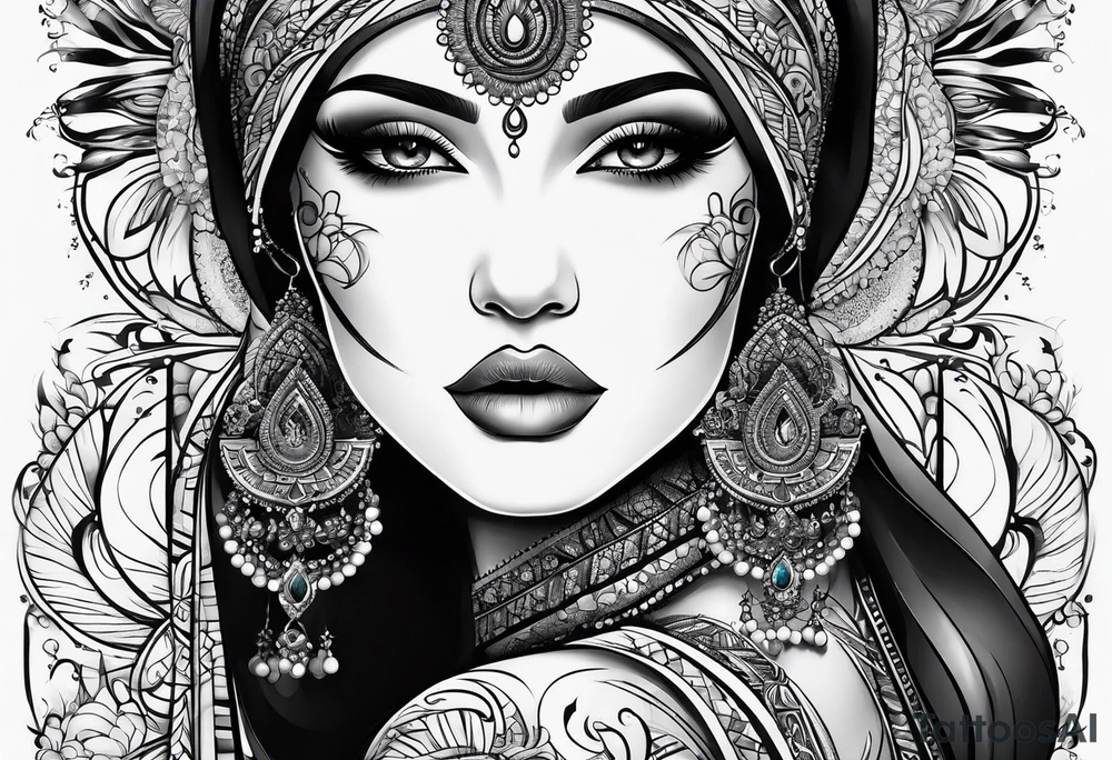 mãos mulher e minhas duas filhas tattoo idea