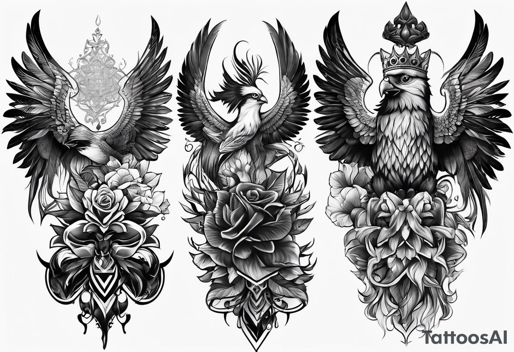 full body tattoo on the back from top to bottom tattoo idea