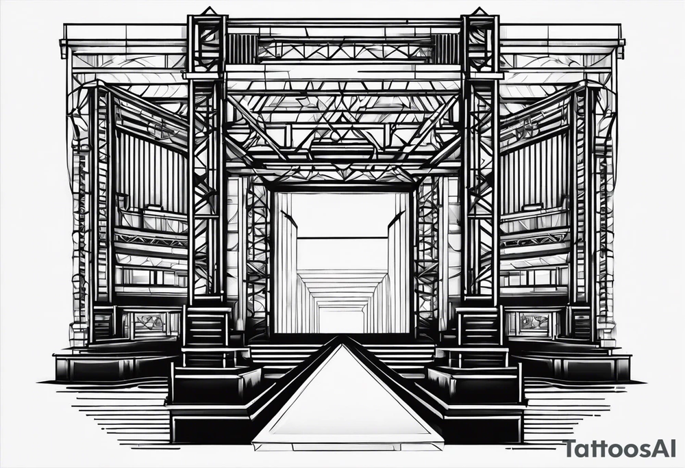 Truss, stage, lights, moving head, show tattoo idea
