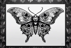 Death moth and gothic tattoo idea