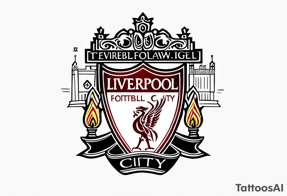 Small tattoo for a woman who love the Liverpool city, I would like to write the name of the city creating a heart shape, just text no places and no football tattoo idea