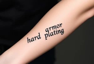 hard armor plating tattoo idea