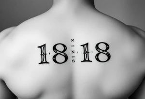 1818 in roman numerals on the ribs, just the numbers no designs tattoo idea