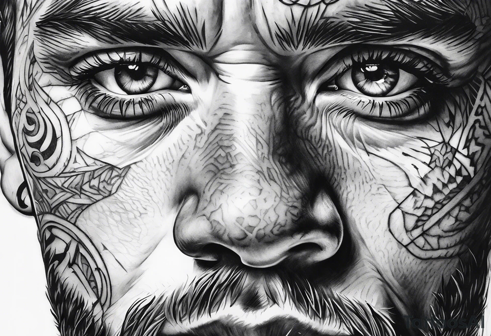 Portrait of a person tattoo idea