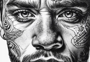 Portrait of a person tattoo idea