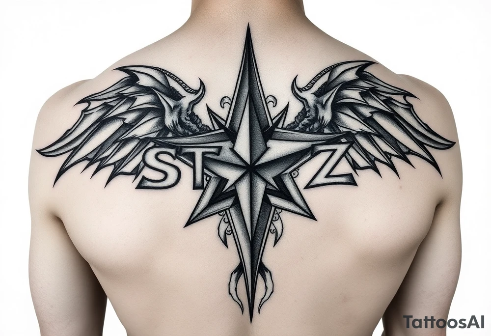 Edgy cybersigilism “Starz” tattoo idea