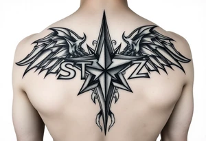 Edgy cybersigilism “Starz” tattoo idea