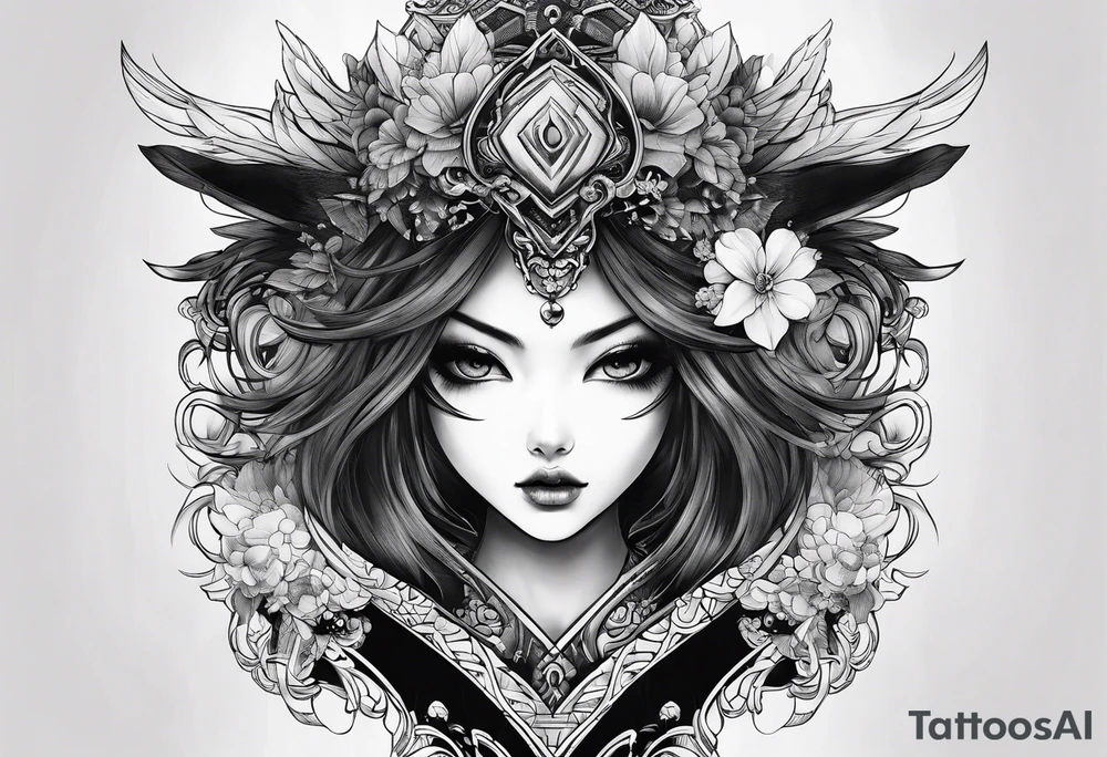 Tomie manga style tattoo tattoo idea