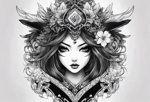 Tomie manga style tattoo tattoo idea